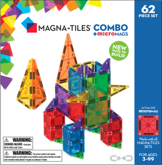 Magna-Tiles MicroMAGS Combo Byggesett 62 Deler Magna-Tiles MicroMAGS Combo Byggesett 62 Deler