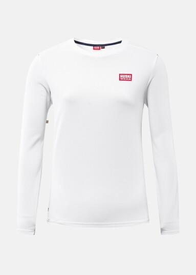 Huski Wear W X LS TEE WHITE S Trenings-t-shirts