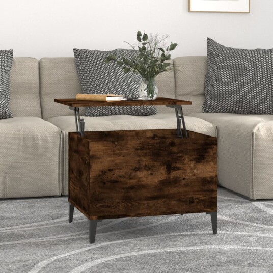 Salongbord røkt eik 60x44,5x45 cm konstruert tre