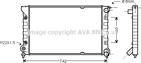 PRASCO VNA2041 Radiator motorkjøling PRASCO VNA2041 Radiator motorkjøling