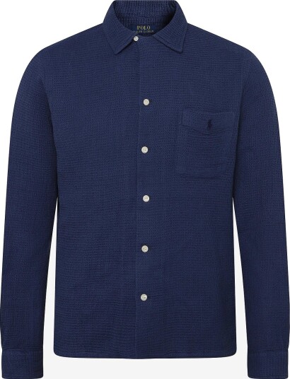 Polo Ralph Lauren Cotton Waffle Wvn Shirt LIGHT NAVY S