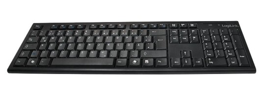 LogiLink Tastatur Wireless 2,4GHz mit Maus black