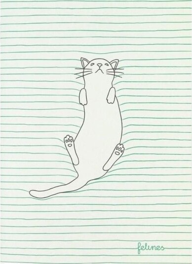 Santoro Liten Notatbok Feline Fine Grønn 320085
