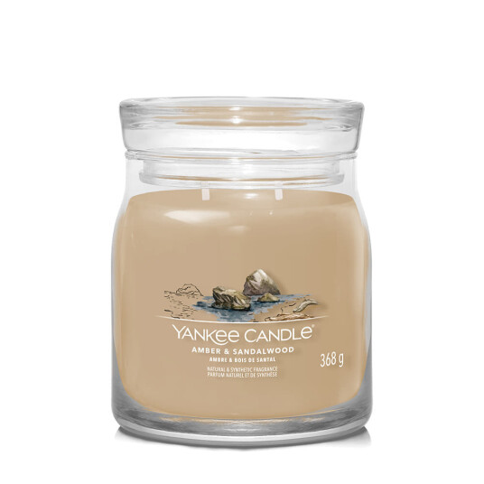 Yankee Candle Signature Medium Jar 2 Wicks Amber & Sandalwood Universal