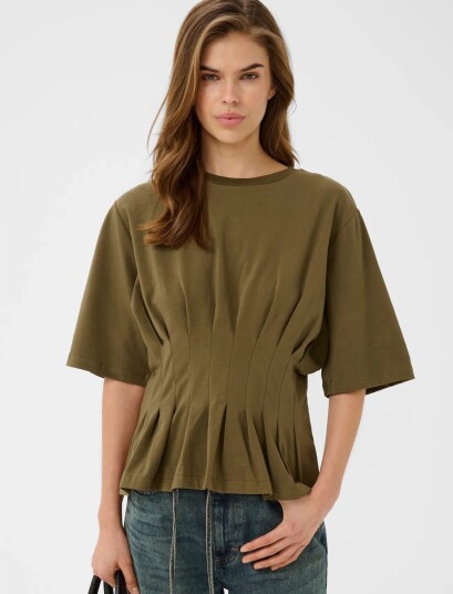 Gestuz Gzinez Tee Khaki green S Gestuz Gzinez Tee Khaki green S