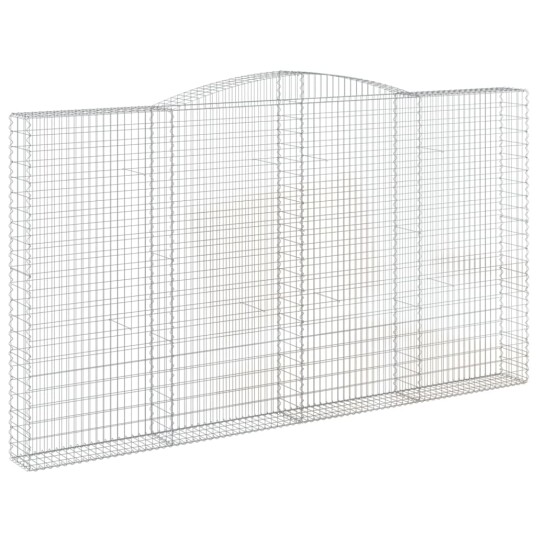  Gabionkurver buede 15 stk 400x30x220/240 cm galvanisert jern