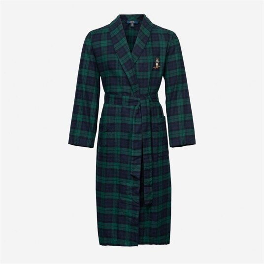 Ralph Lauren Shawl-Sleep-Robe Black Watch Bear