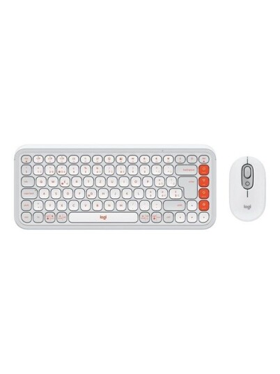Logitech POP Icon Combo Tastatur & Mussett Sveitsisk Hvit