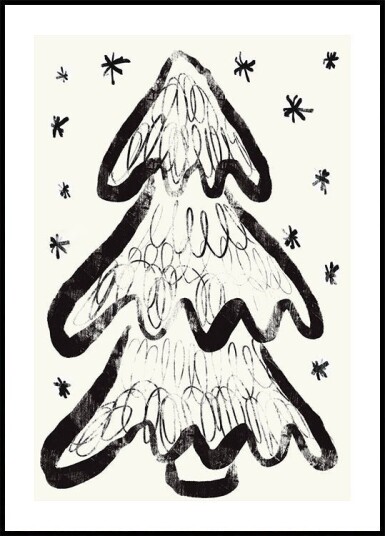 Swirly Pine Dreams Poster Plakat / 21x30cm