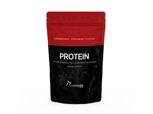 PurePower Proteinpulver valleproteindrikk jordbær 400 g