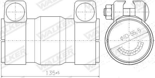 Katalysator, universell WALKER 69003