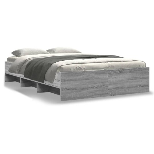  Sengeramme grå sonoma 140x190 cm konstruert tre 8721102856907
