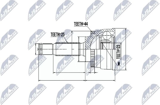 Nty Drivknute drivaksel NTY NPZ HY 533
