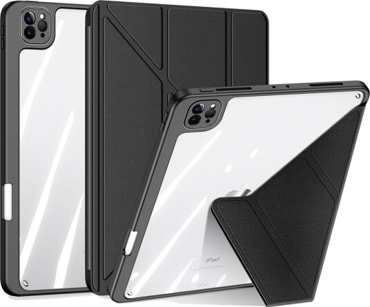 Dux Ducis Magi Cover iPad Pro 2018/2020/2021 12,9-tommer PU-skinn Svart