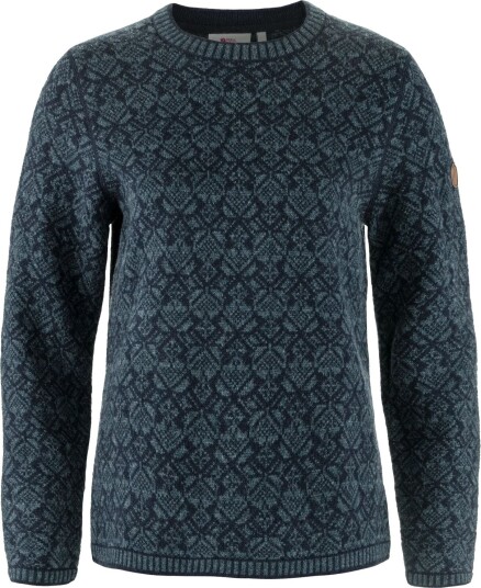 Fjellreven Women"s Snow Round Neck Sweater Dark Navy XS