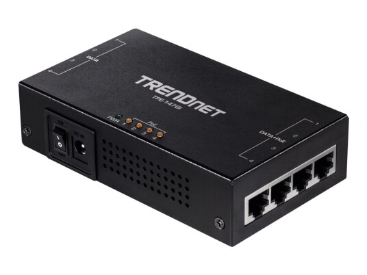 Trendnet Tpe-147Gi - Strøminjektor - Ac 100-240 V - 65 Watt - Utgangskontakter: 4 - Taa-Samsvar Trendnet Tpe-147Gi - Strøminjektor - Ac 100-240 V - 65 Watt - Utgangskontakter: 4 - Taa-Samsvar