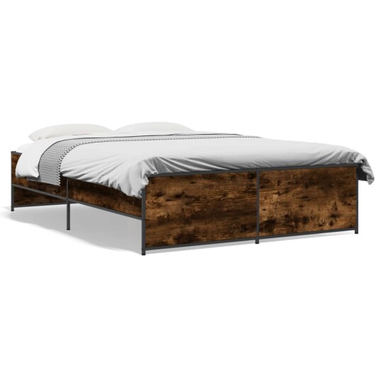  Sengeramme røkt eik 120x190 cm konstruert tre og metall 8721102610998