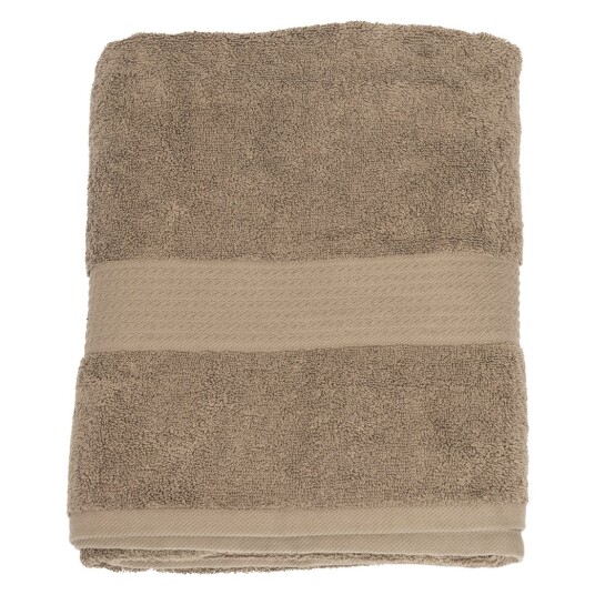 Premium Ensfarget håndkle i myk kvalitetsfrotte Brun Beige