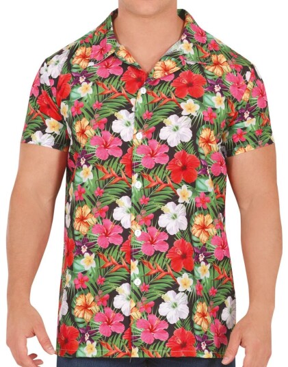 Hawaii Skjorte med Blomster motiv til Mann