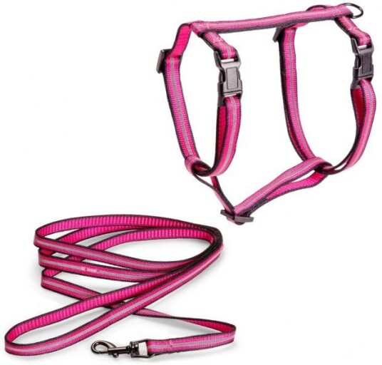 Basic Cat Reflective Kattesele & Kobbel (Rosa)