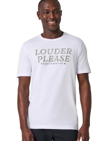 TravisMathew Louder Please Tee White S TravisMathew Louder Please Tee White S