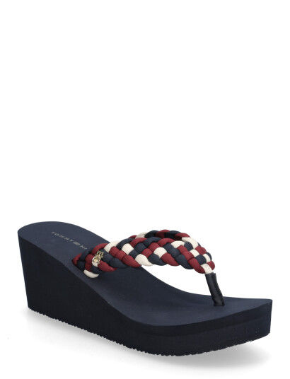 Tommy Hilfiger Th Wedge Braided Summer Sandal - Navy - 42