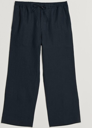 J.Lindeberg Noah Drape Linen Pants Navy