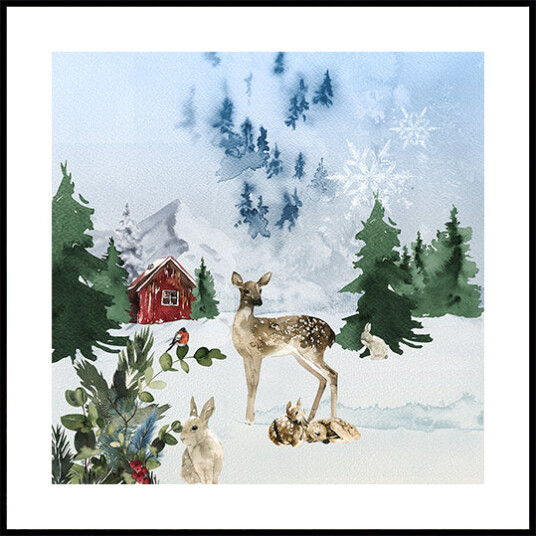 Woodland Winter Tale Plakat Plakat / 70x70cm Woodland Winter Tale Plakat Plakat / 70x70cm