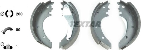 Bremsesko sett TEXTAR 91075600 Bremsesko sett TEXTAR 91075600