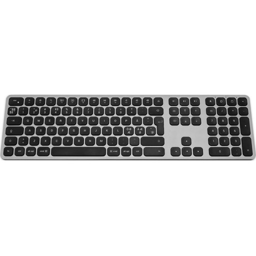 Satechi Wireless Bluetooth Keyboard Space Grey (DK/FI/NO/SE) - Tastatur - Nordisk - Grå Satechi Wireless Bluetooth Keyboard Space Grey (DK/FI/NO/SE) - Tastatur - Nordisk - Grå
