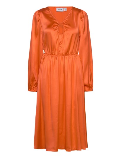 Vila | Vipetia L/S V Neck Mid Calf Dress/Dc | 34