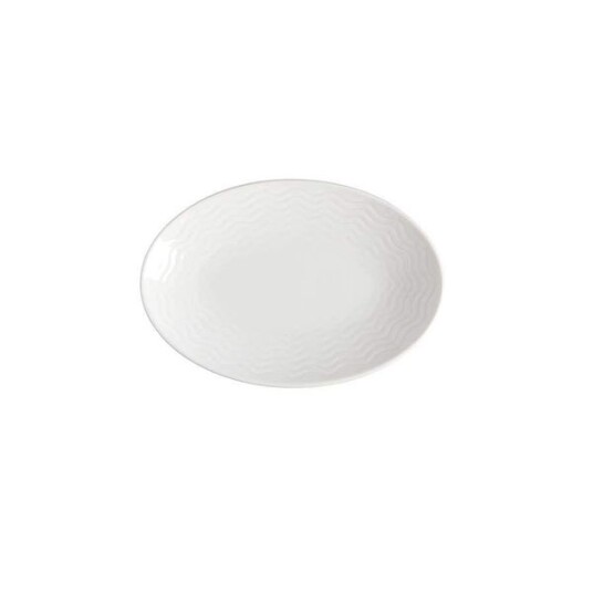 Porsgrund Bølge Hvitt Oval Asjett 19 cm