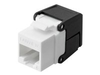Lanview - Modulinnlegg - Cat 6, unshielded, flip - CAT 6 - UTP - RJ-45 - svart, hvit