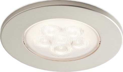 ID-LED Spot Steel 2,3W 12Vdc Møbelspot Varmhvit