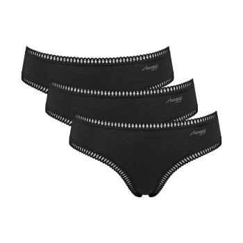 Sloggi Truser 3P GO Crush Hipster Briefs Svart bomull X Large Dame Sloggi Truser 3P GO Crush Hipster Briefs Svart bomull X Large Dame