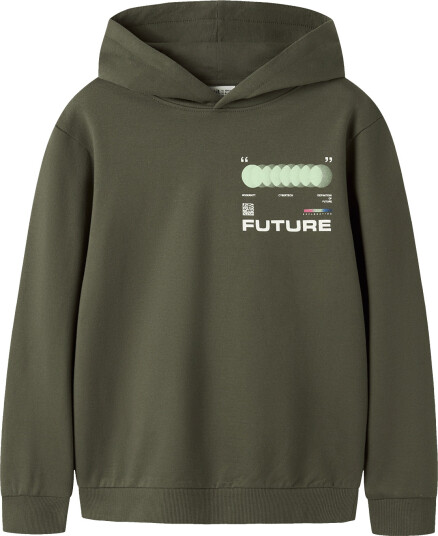 Name It Nkmnigo Ls Nreg Sweat Wh Bru Box Khaki green 158 164 Name It Nkmnigo Ls Nreg Sweat Wh Bru Box Khaki green 158 164