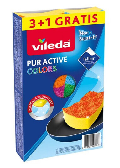 Vileda Pur Active Colors dishwasher 4 pcs.