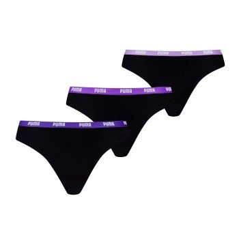 Puma Truser 3P Iconic String Svart/Rosa bomull Small Dame Puma Truser 3P Iconic String Svart/Rosa bomull Small Dame