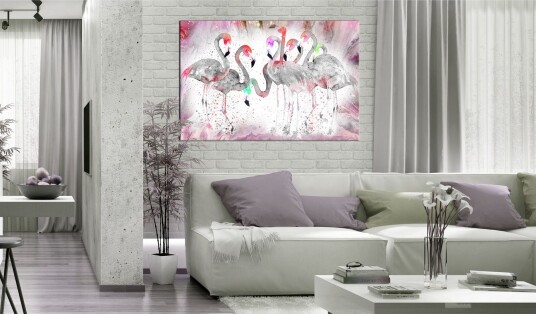 Tavle Flamingoes Family 90X60 Artgeist sp. z o. o.