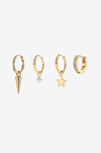 Edblad Øreringer Peak One Hoops Sirius Gold Gull