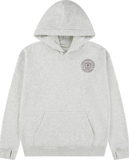 Abercrombie & Fitch Hettegenser Lysegrå Melert m. Trykk Abercrombie & Fitch 13 14 år (158 164) Hettegenser