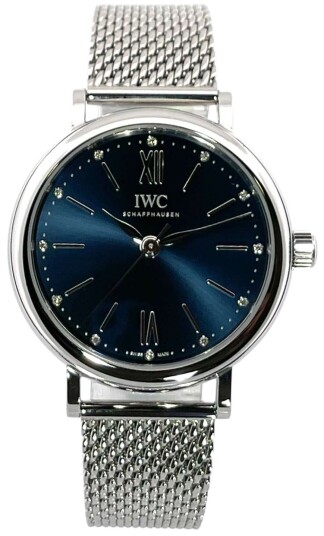 IWC Dameklokke IW357404 Portofino Blå/Stål Ø34 mm