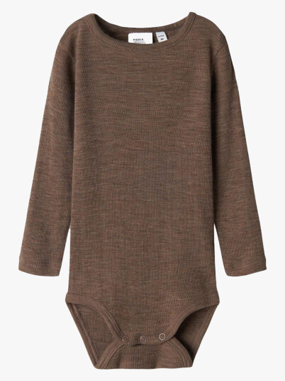 Name It Wossa Rib Long Sleeve Body Brun 62 Name It Wossa Rib Long Sleeve Body Brun 62