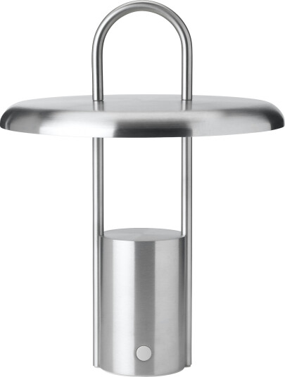 Stelton Pier LED lampe portabel 25 cm steel Stelton Pier LED lampe portabel 25 cm steel