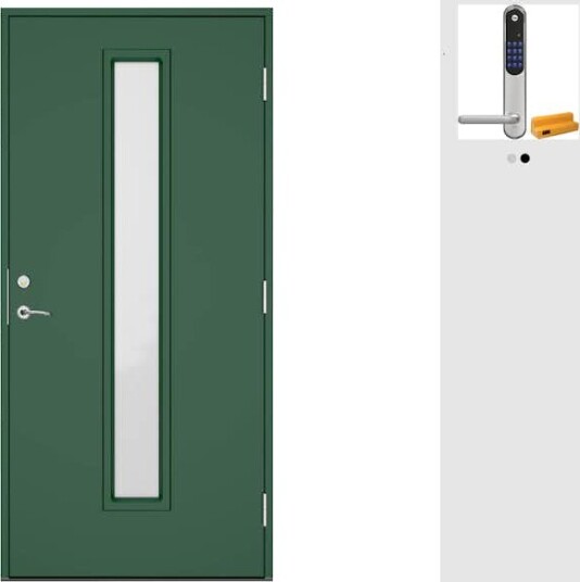Ytterdør Swedoor Clever-Line+ Abisko med Yale Doorman Classic Home