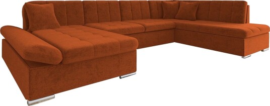 Zumar Sovesofa med Sjeselong og Dobbel Sjeselong 4 seter i Chenille   Oransje