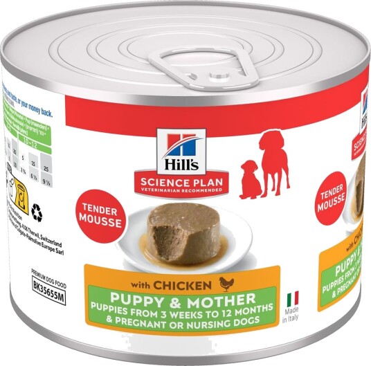 Hill'S Science Plan Våtfôr Science Plan Puppy & Mother Tender Mousse Kylling 12 X 200 G Hill'S Science Plan Våtfôr Science Plan Puppy & Mother Tender Mousse Kylling 12 X 200 G