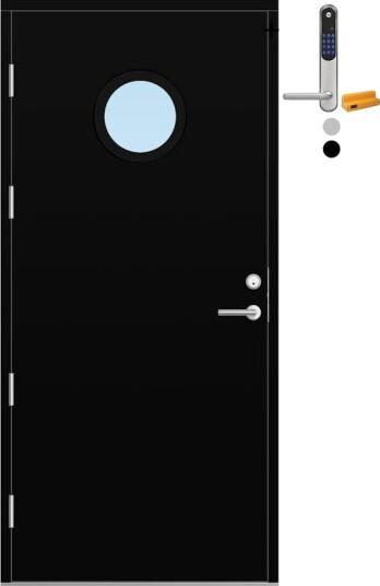 Ytterdør Bygg1 Fjell 10 Klarglass med Yale Doorman Classic Home