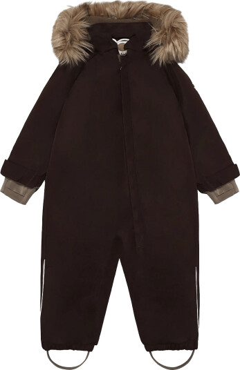 En Fant Baby Snowsuit W. Fake Fur - Brown - 86