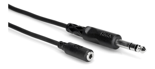 Hosa MHE 310 Headphone Adaptor Cable 3m 3.5 mm TRS to 1/4 in TRS